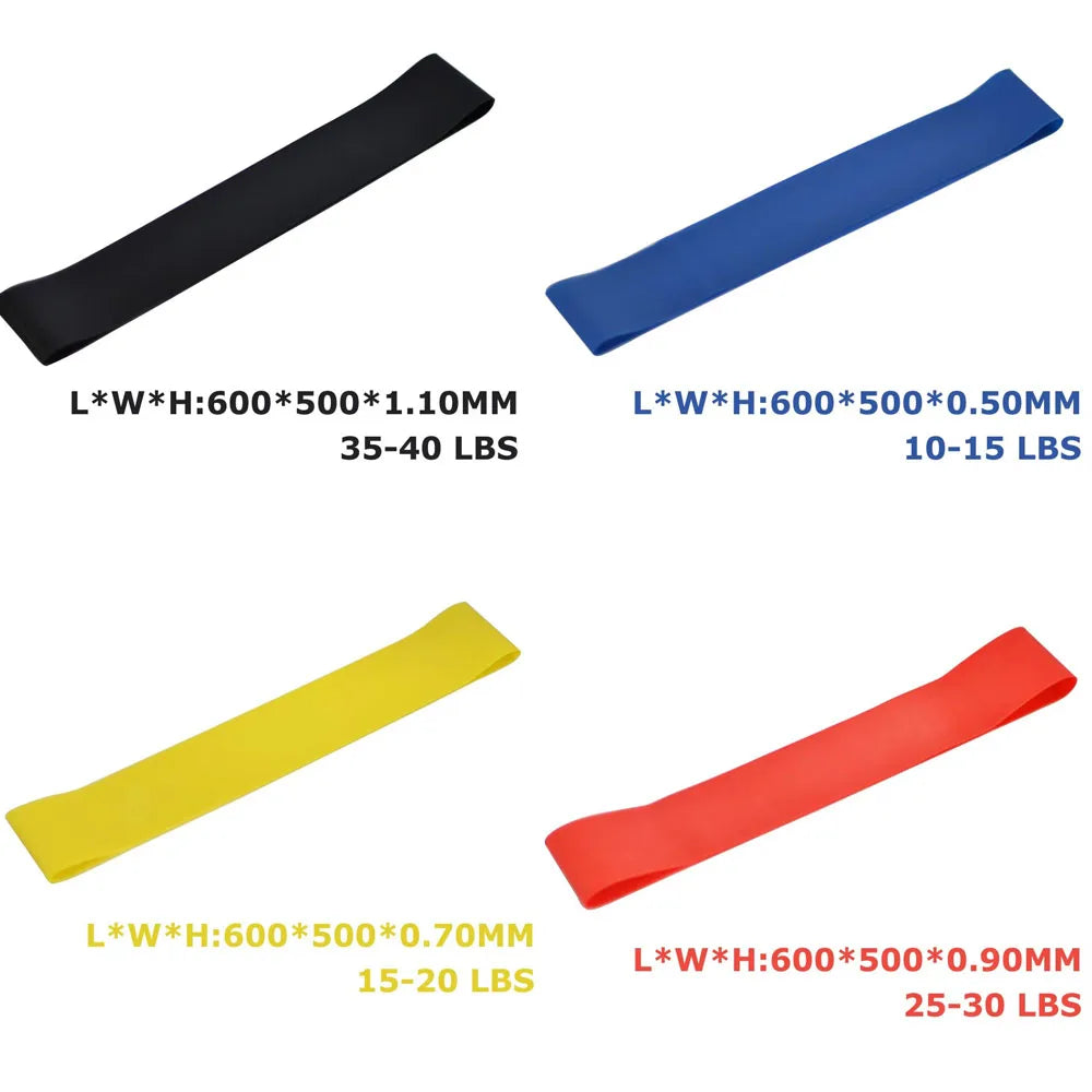 1/3/4Pcs Resistance Bands Yoga Band Fitness Exercise Training Hip Tension Band Leg Squat Dance Elastic Loop Stretch Band Oasis Select mix 4pcs