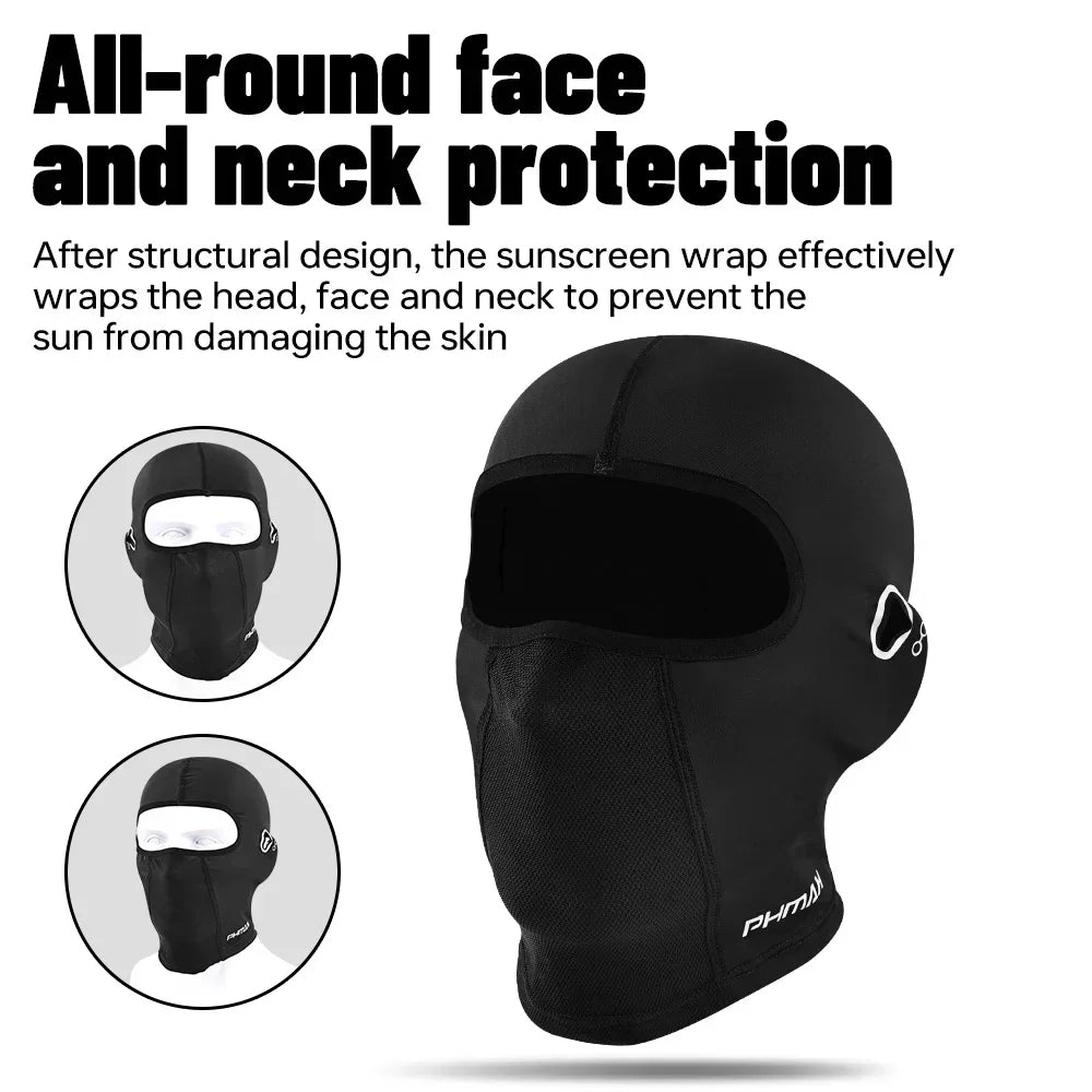 PHMAX Motorcycle Riding Mask UV Protection Breathable Full Face Mask MTB Road Bike Sweat Dust Balaclava Mask Bicycle Headwear Oasis Select