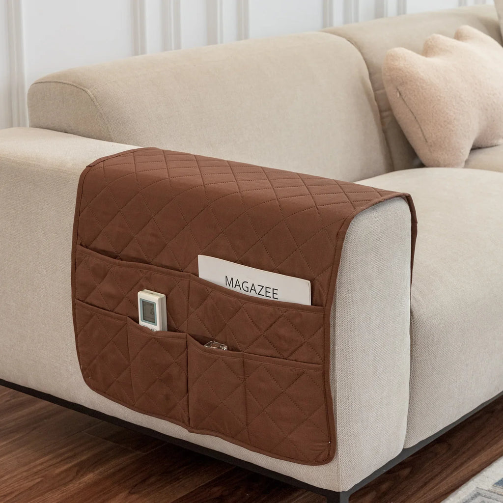 New Sofa Hand Towel with Storage Pocket Magazine Remote Control Sofa Recliner Armrest Clutter Management Bag Oasis Select 9 50X90cm