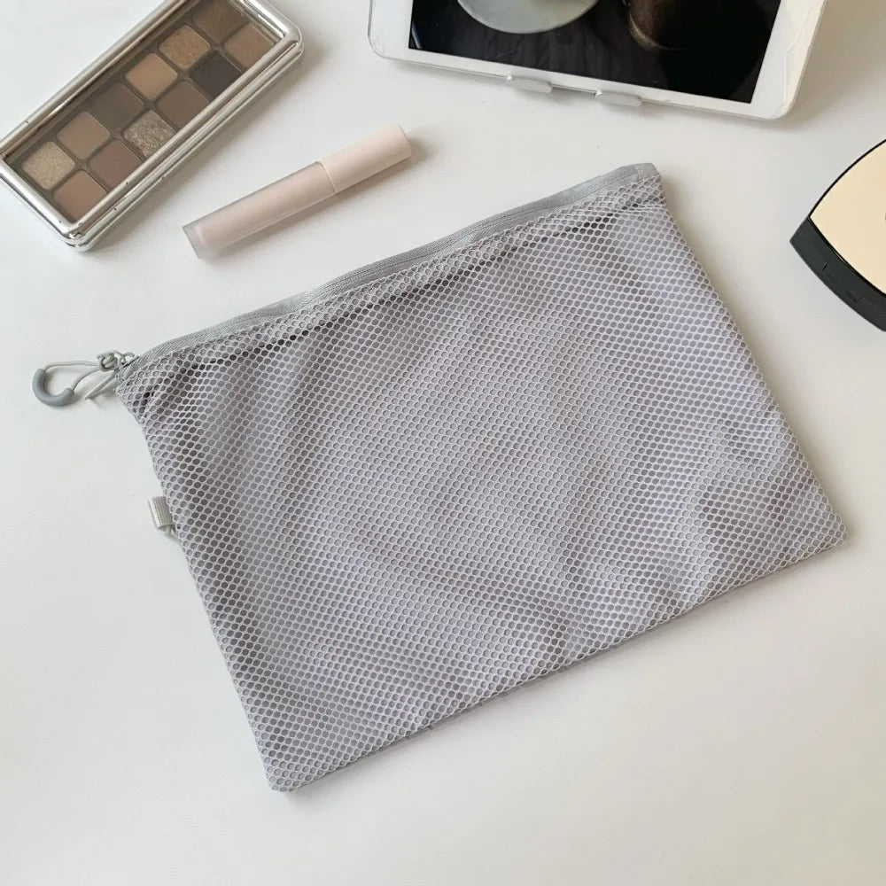 Mesh Makeup Storage Bag | Zipper Travel Cosmetics Organizer