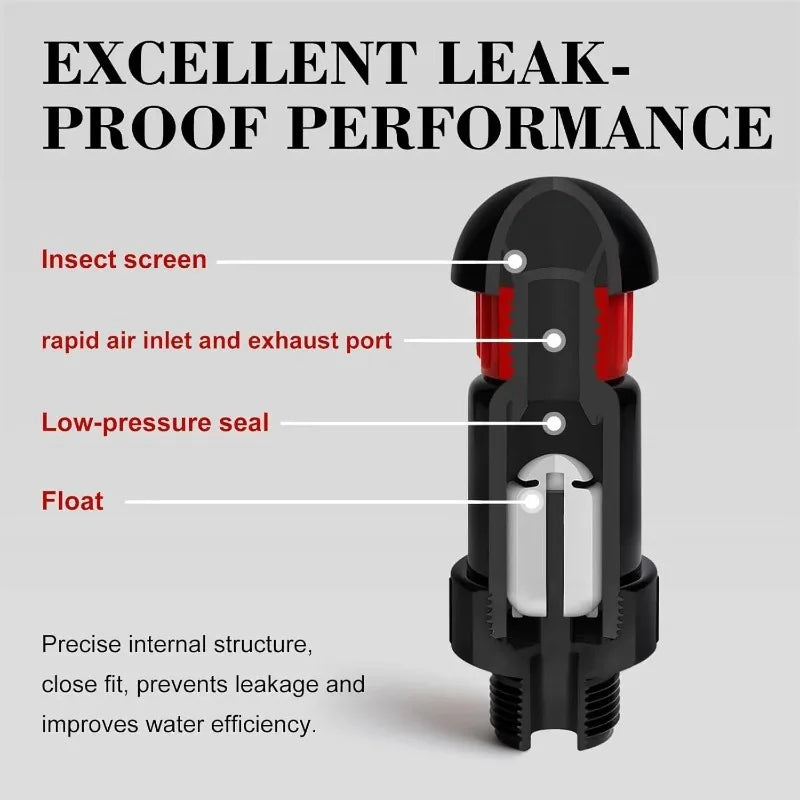2pcs Air& Vacuum Relief Valve for Water Tanks, 3/4 1 Inch Automatic Air Vent Valve BS Thread Connection, Drip Irrigation Systems Oasis Select