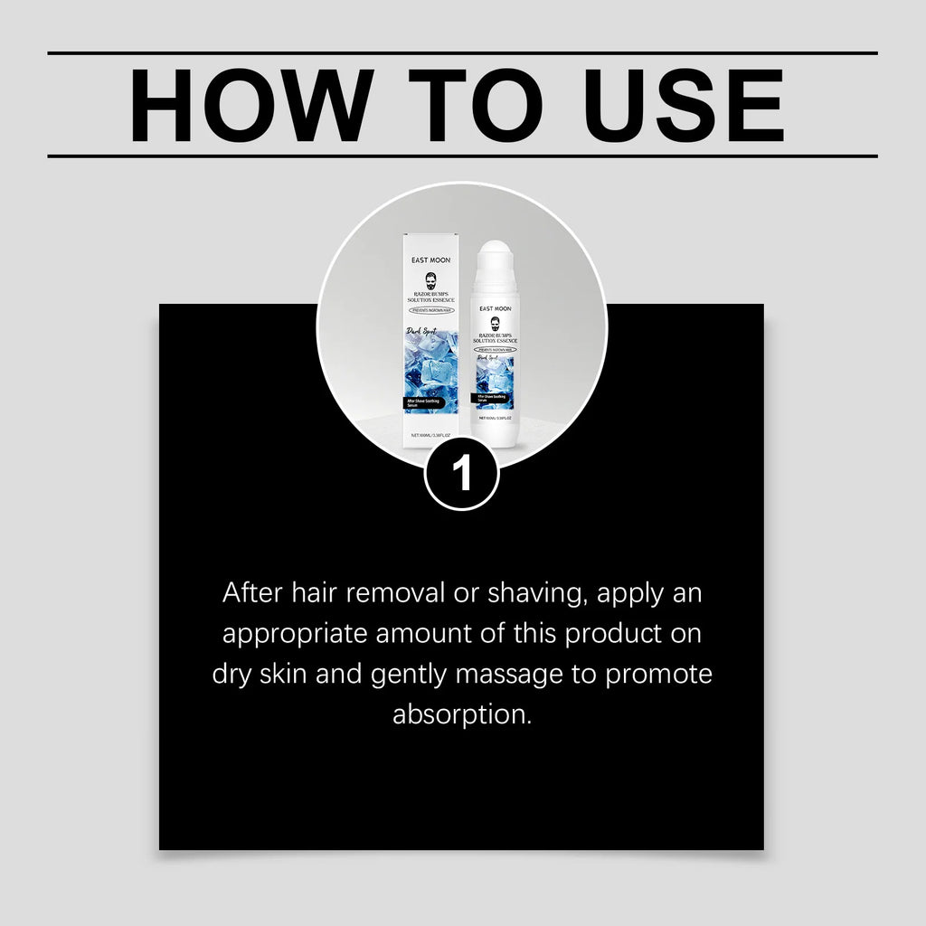 East Moon Men Aftershave Care Essence Reduce Damaged Moisturize Dry Soothing Pain Growth Inhibition Beard Remove Nourish Serums Oasis Select