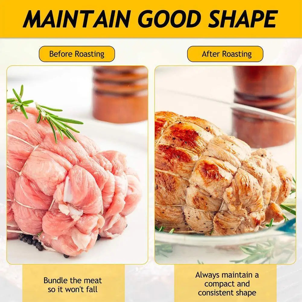 Cooking Tools Butcher's Cotton Twine Meat Prep Trussing Turkey Barbecue Strings Meat Sausage Tie Rope Meat Prep Trussing 70m Oasis Select