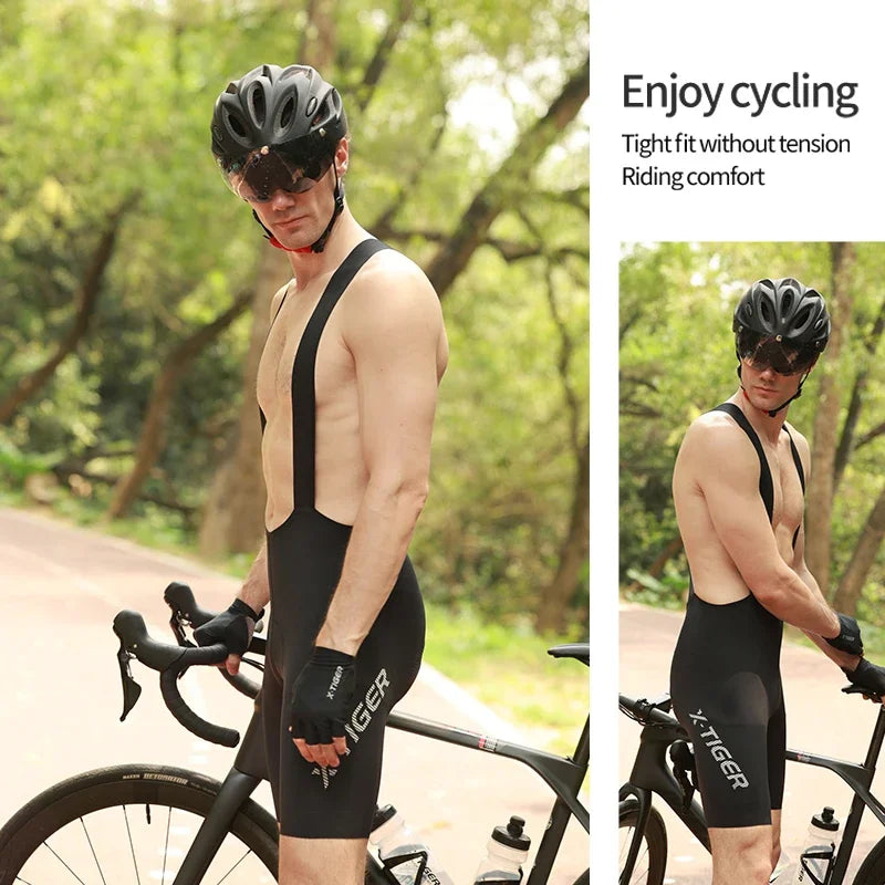 X-TIGER Cycling Bibs Men Comfortable breathable Mtb Road Bike Shorts Quick-drying Sports Bib Pants Oasis Select