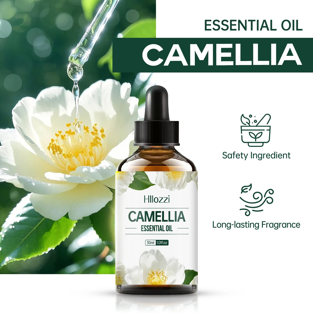 Hllozzi Camellia Oil – Pure Natural Face & Hair Moisturizer