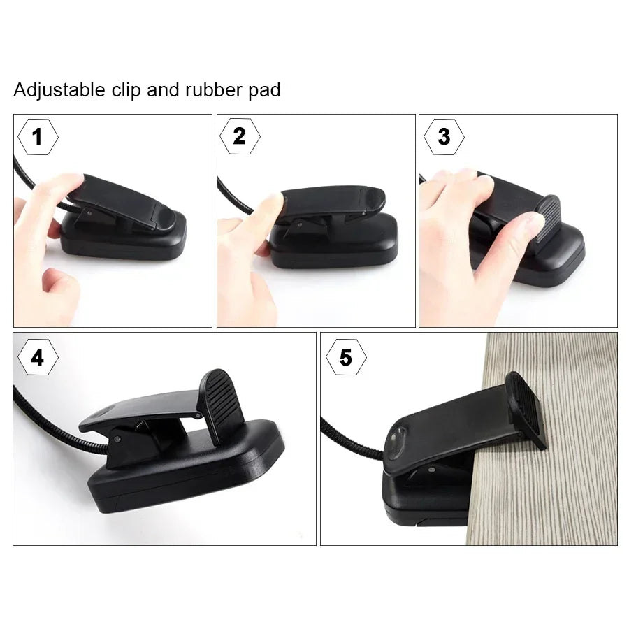 Mini Book Clip Light Battery Powered Book Light Eye Protection Reading Lamp Portable Small Desk Lamp for Bedroom Study Readers Oasis Select