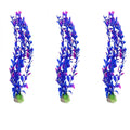 3 Pieces 25cm Artificial Plastic Green Grass Aquatic Plants for Fish Tank Aquarium Landscaping Decor Fake Waterweed Set Oasis Select 3PCS 25cm