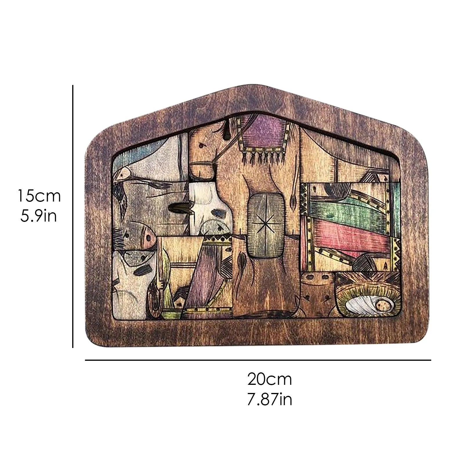 Wooden Nativity Puzzle Set – Wood-Burned Jigsaw Figurines Wooden Nativity Puzzle Oasis Select