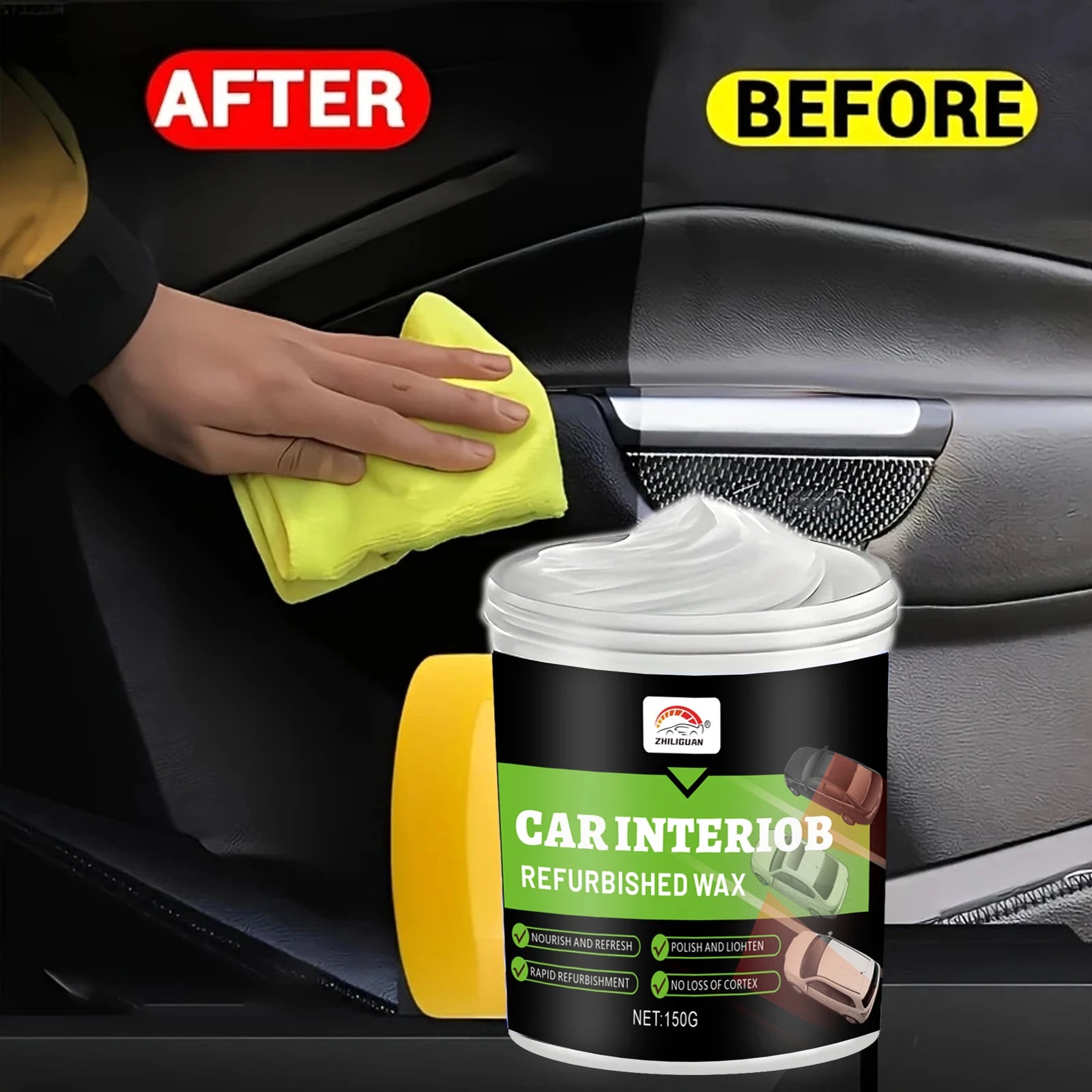 Car Plastic Repair Wax – Dashboard, Tire & Scratch Restorer