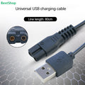 80cm USB 2-Pin Electric Shaver Charging Cable – Universal