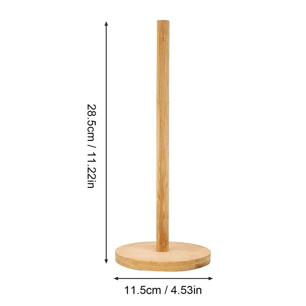 Wood Paper Towel Holder Countertop Wooden Standing Paper Towel Holder Base Paper Towel Holder for Paper Towel Fresh-Keeping Film Oasis Select Single