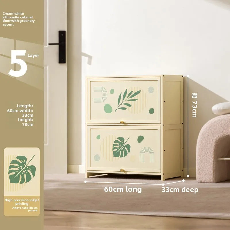 Household shoe cabinet against the wall, dust cabinet, floor storage cabinet, locker, simple shoe rack, storage cabinet Oasis Select Five floors 60