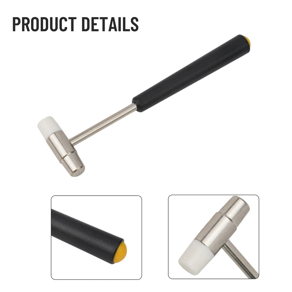 Double Face Soft Tap Rubber Hammer Hand Tool Non-Slip Handle For Leather Jewelry Craft Woodwork Watch Repairs Oasis Select