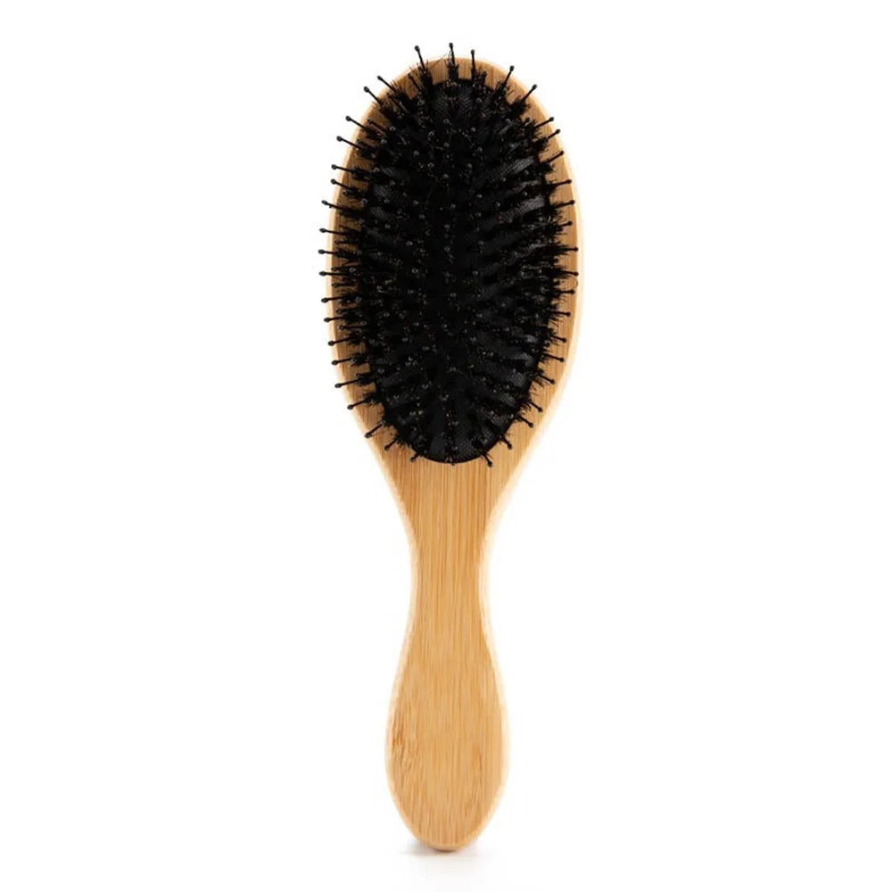 Wooden Soft Bristle Hair Brush – Detangle & Straighten Comb Hair Brush & Comb Oasis Select