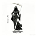 Hooded Faceless Death Goddess Figurine Reaper Statue Eerie Gothic Tabletop Decor Room Decoration Unique Novelty Gift Oasis Select Black