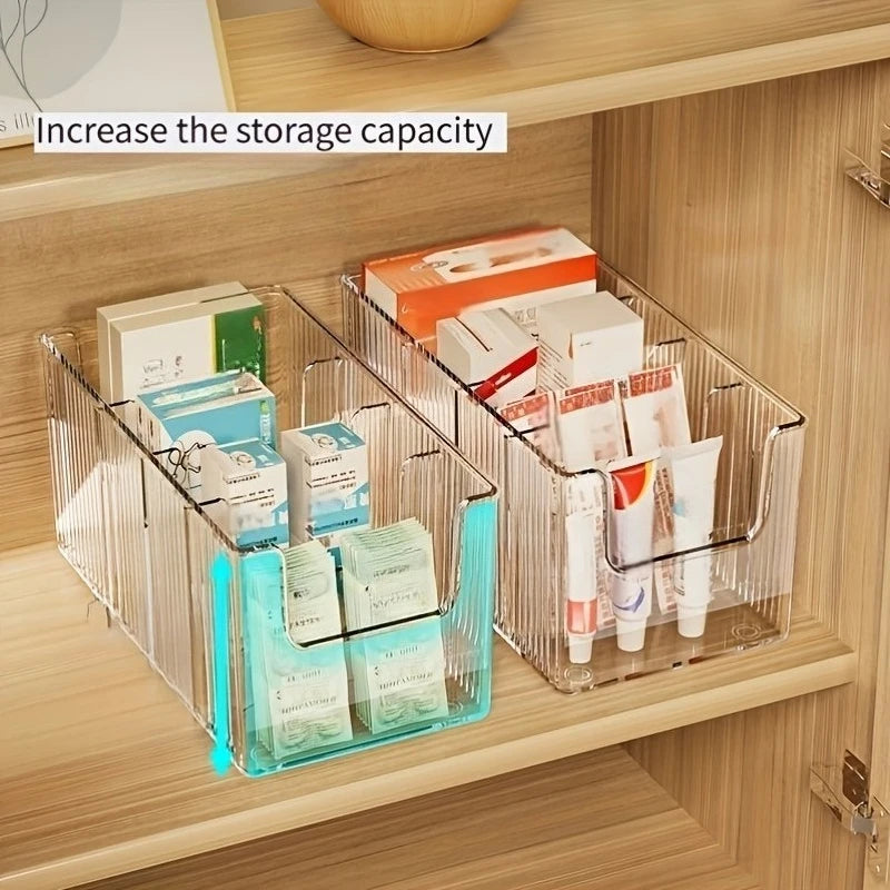 Medicine Storage Box With Dividers For Countertop Closet Office Home Emergency Supplies Holder Container Fridge Desk Oasis Select