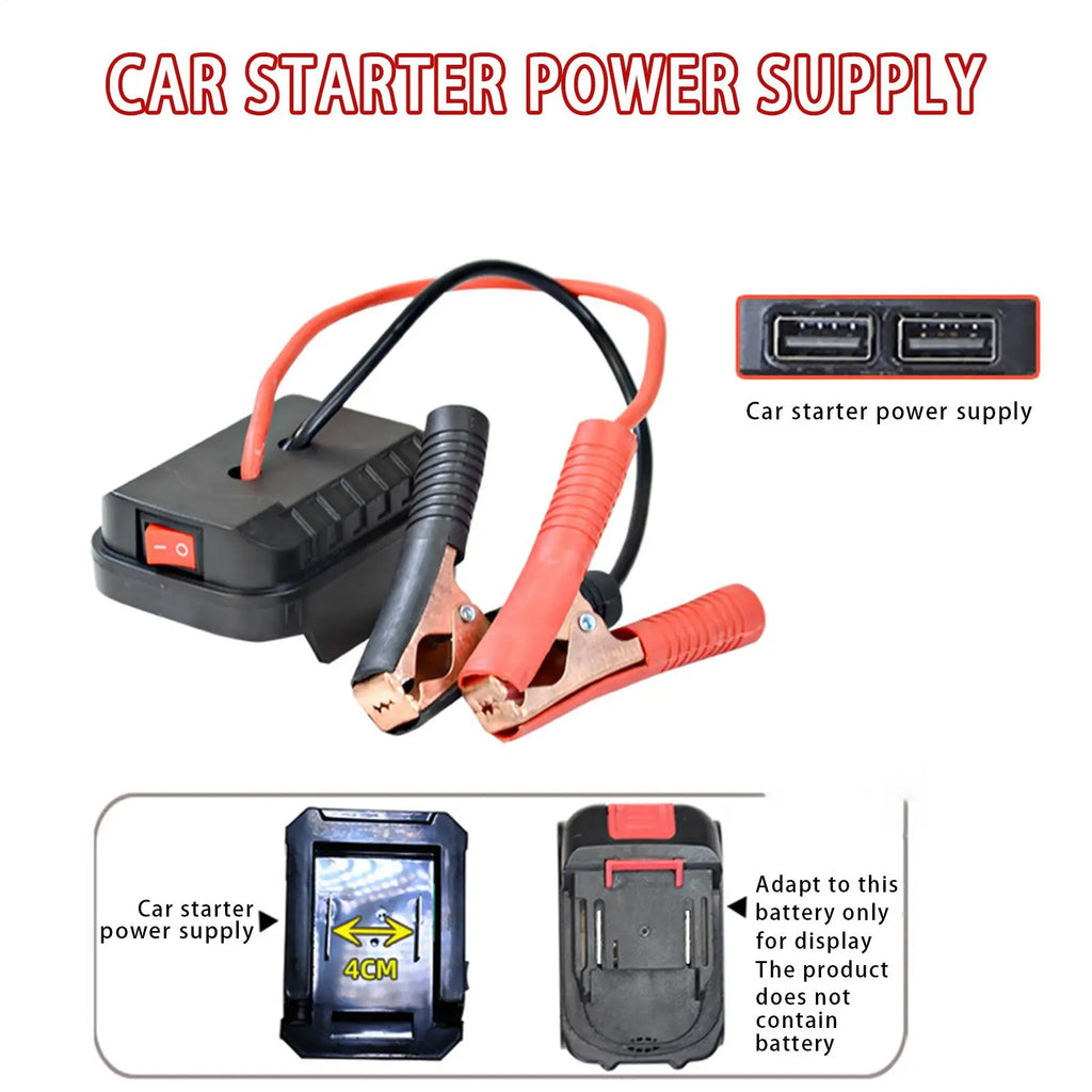 Igniter Jump Starter forMakita Lithium Battery Booster Cable Adapter 2 USB Electric Wrench/Hammer Car Emergency Start Power Oasis Select
