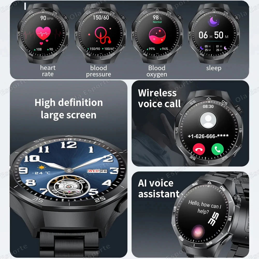 Ola Esporte Men's Smartwatch – Bluetooth Call, ECG & AMOLED