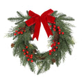 Indoor Outdoor Wreath Christmas Wreath Versatile Decorative Wreath Festive Door Hanging Wreath Holiday Atmosphere Oasis Select wreath without light China Mainland