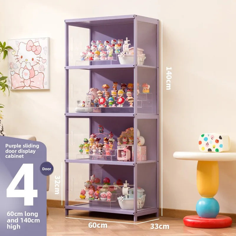 Figure display cabinet Transparent pain cabinet Suitable for Lego model building block Toy doll bag blind box storage rack Oasis Select 60 long four doors