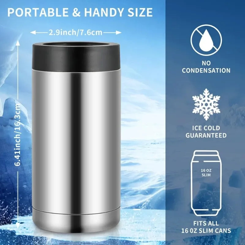 Wine Bottle Refrigerator New Beer Bottle Cooler Stainless Steel Can Wall Vacuum Insulated Coke Refrigerator Can Bar Accessories Oasis Select