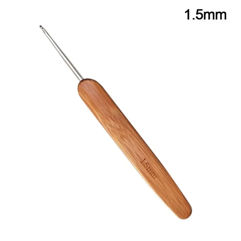 Bamboo Wooden Handle Crochet Hook Crochet Hooks Ergonomic Crochet Needles Weave Yarn Craft DIY Sewing Tools for Fine Work Thin Oasis Select 1.5mm