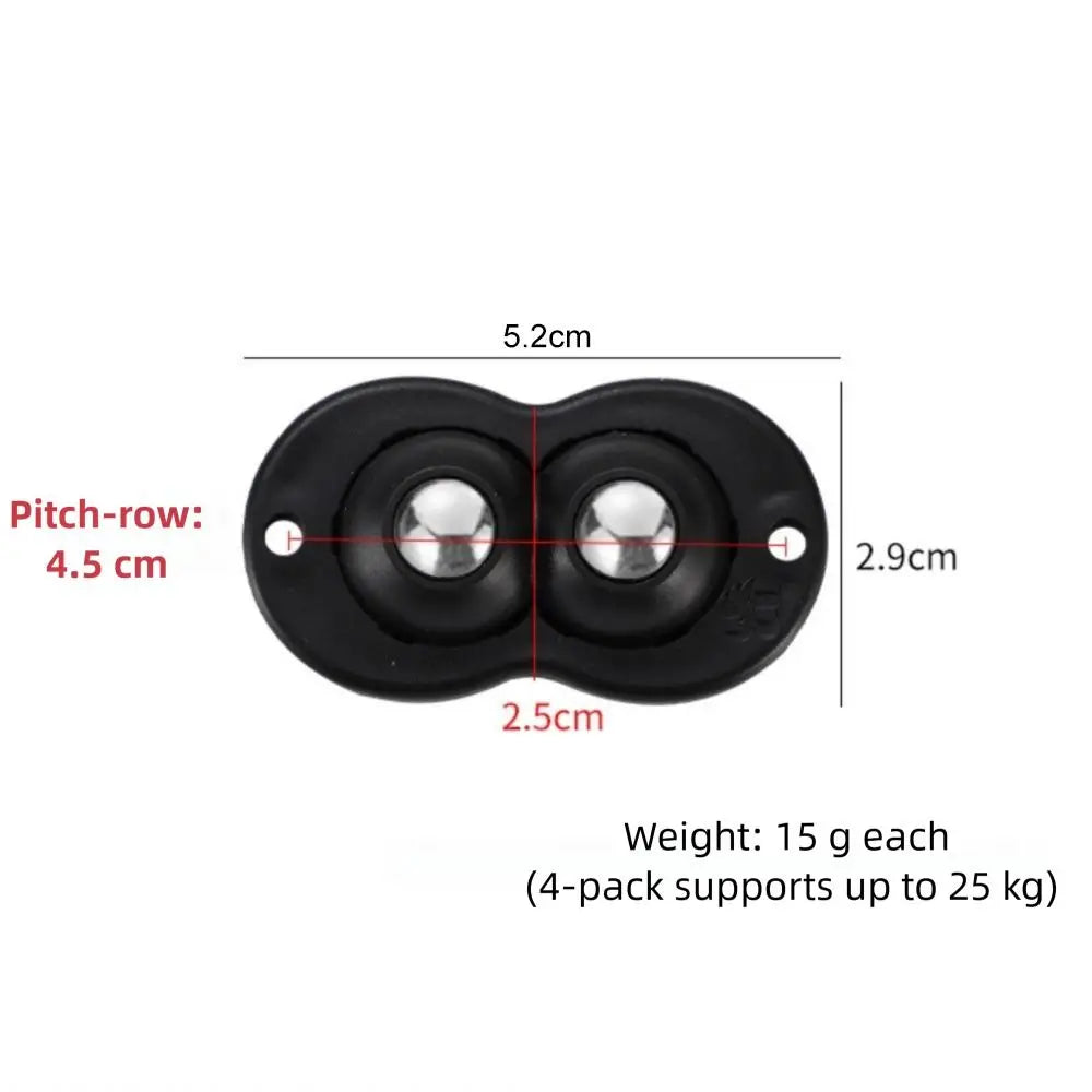 4-Pack 360° Self-Adhesive Furniture Caster Wheels | Heavy Duty