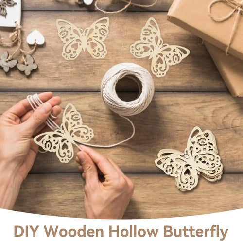 10pc Unfinished Wooden Butterfly Cutouts for DIY Crafts & Decor