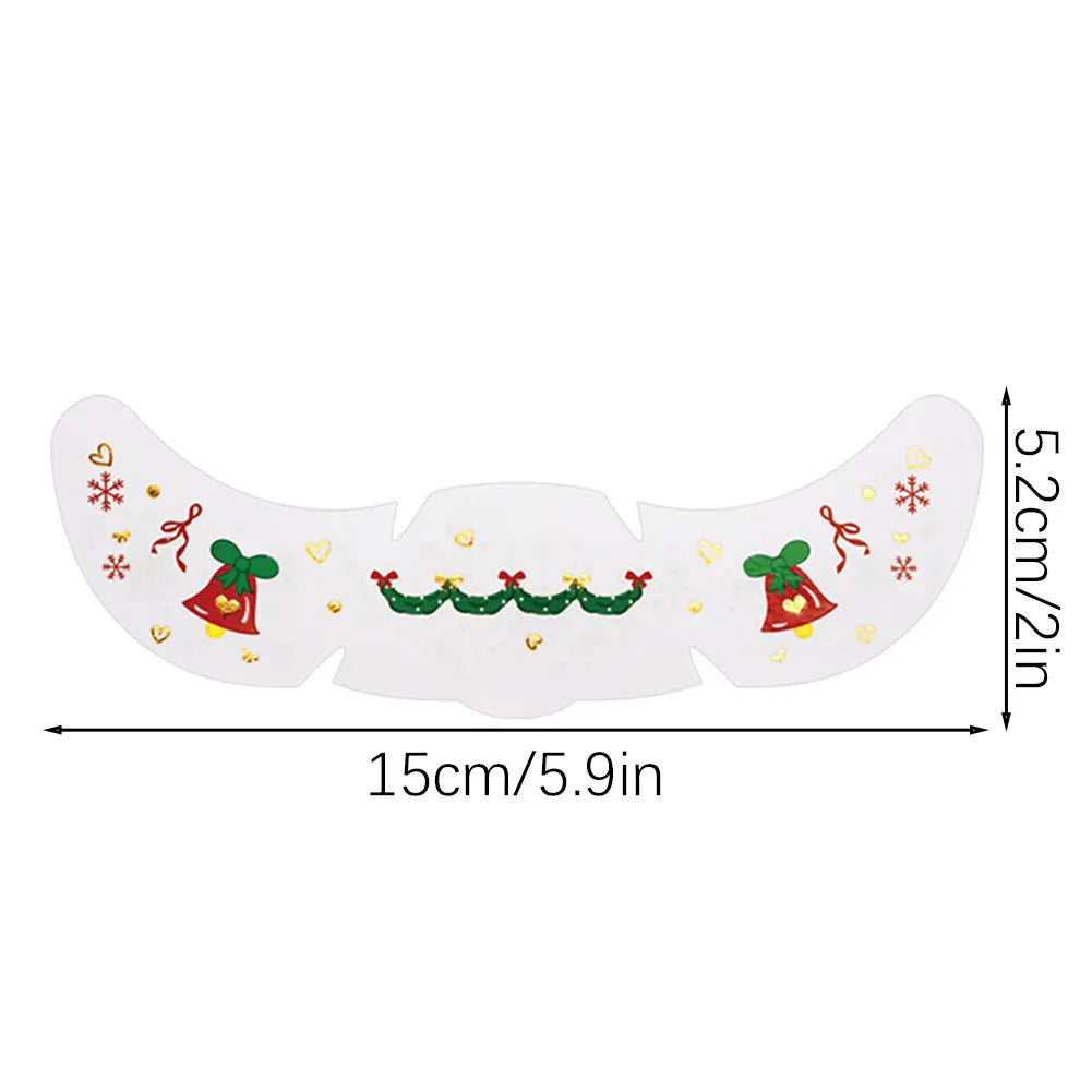 6-Pack Christmas Glitter Freckle Temporary Face Tattoo Stickers