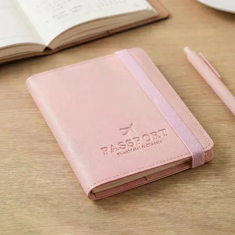 Cute Waterproof PU Leather Passport Holder Travel Credit Card Wallet for Men/Women - Waterproof Passport Cover Oasis Select