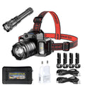 Powerful LED Headlamp USB Rechargeable Telescopic Zoomable Headlight Outdoor Waterproof Work Head Lamp High Lumen Head Torch Oasis Select Package C