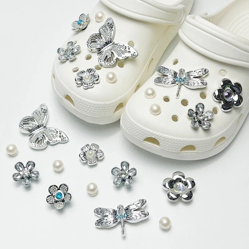 Butterfly Fashion Shoe Accessory Set, decorative shoe buckles, removable, suitable for sandals and flip-flops. Oasis Select
