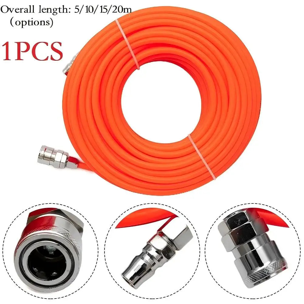 Heavy-Duty Pneumatic Straight Pipe Air Compressor Hose with Quick Connector – Ideal for Tools, Garden Gear & More Oasis Select