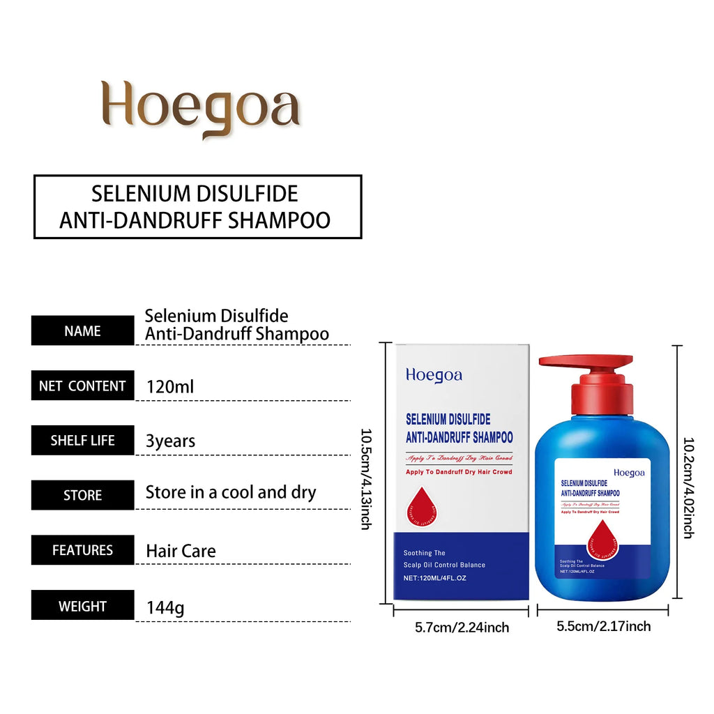 120ml Selenium Sulfide Shampoo Deep Cleansing Remove Dandruff Itchy Balance Oil Nourishing Restoration Hair Color Shampoo Oasis Select
