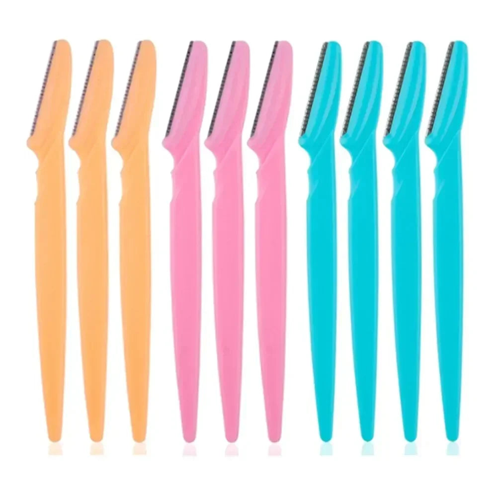 1-10Pcs Mix Color Eyebrow Razor Women Face And Body Safe Trimmer Hair Shaver Eye Brow Remover With Cover Small Makeup Tools Set Oasis Select 10pcs Mix Color 3