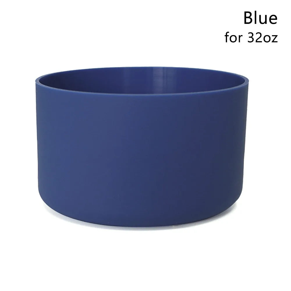 1Pcs New Anti-Slip Silicone Boot Protective Soft Bottle Bottom Base Colorful Cup Sleeve for Owala 24oz 32oz 40oz Oasis Select blue for 32oz