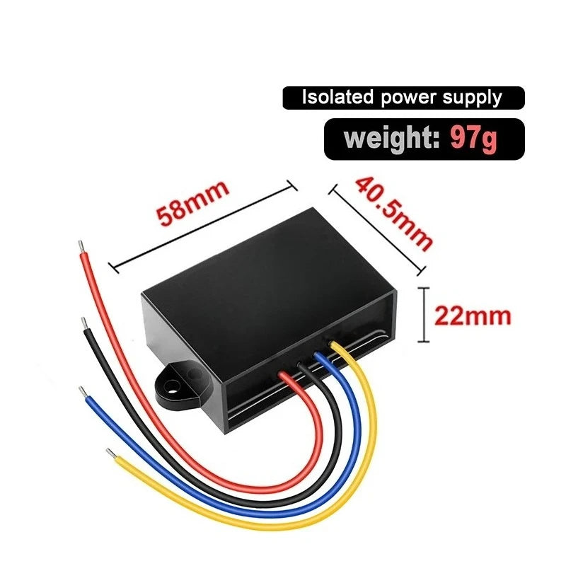 Voltage Regulator Transformer Module Isolated DC DC Converter 9-150V to 12V 1-10A 12V24V36V84V96V120Vto12V Buck Power Inverter Oasis Select 1A ABS Plastic Isolated 75-150V DC 12V DC