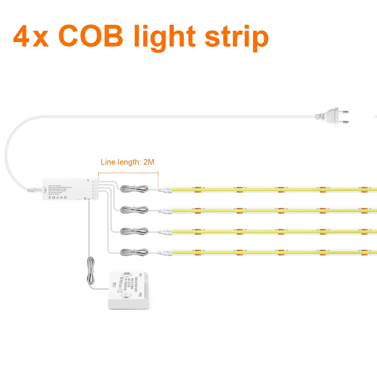 1-10PCS COB LED Cabinet Strip Lights with Double Door Sensor Swtich Night Light Integrated Lighting Proximity Induction Switch Oasis Select