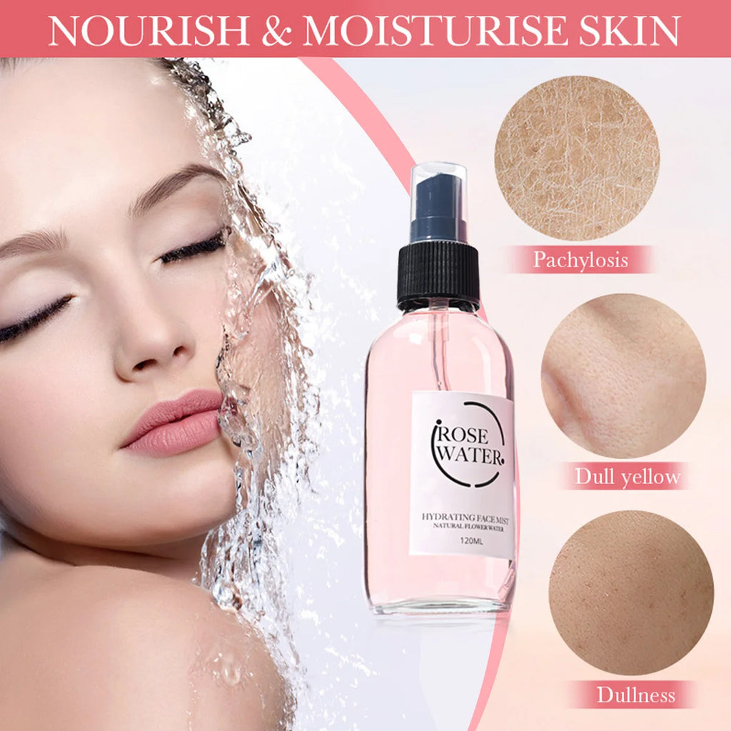 Rose Pure Dew Toner 120ml – Moisturizing & Firming Facial Toner