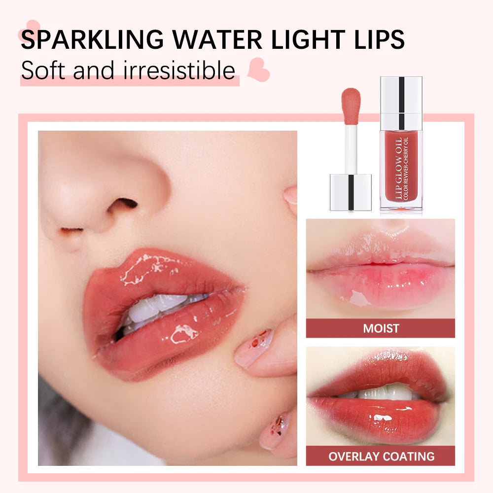 Crystal Jelly Tinted Lip Glow Oil – Cherry Seed Plumping Gloss Tinted Lip Oil Oasis Select