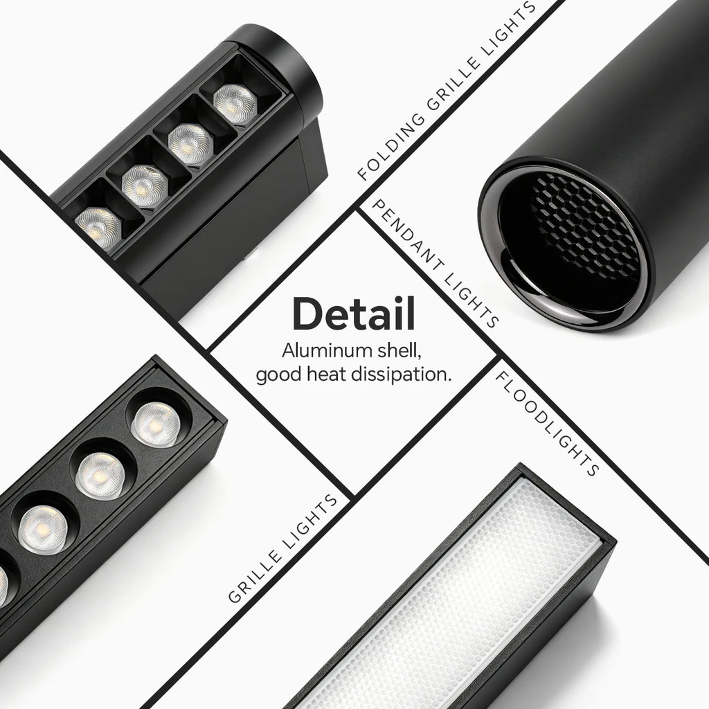 LED Magnetic Track Light Rail Spotlight Lamp Dimmable Ultra Thin Indoor Surface Mounted Lighting Wall Celing Light Rail-8mm Oasis Select