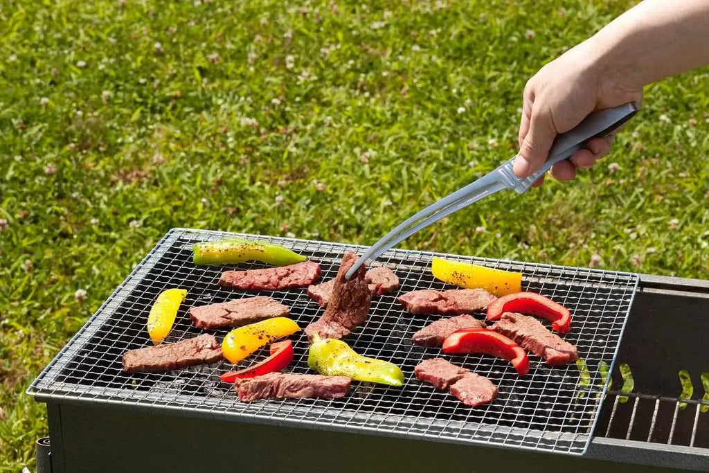 BBQ Non-Slip Tongs Stainless Steel Cooking Tongs Christmas BBQ Utensils For Food, Salad, Camping, Barbecue, Buffet Oasis Select