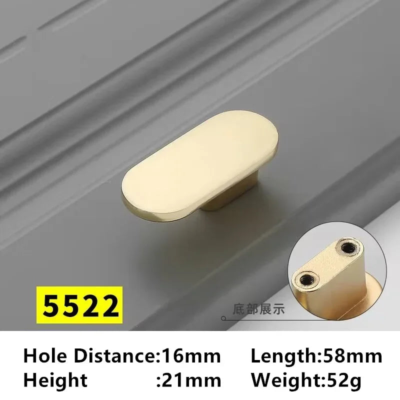 Handles Drawer Cabinet Furniture Kitchen Handles for Cabinet Knob Door Drawer Furniture Kitchen Golden Single hole Rings Knob Oasis Select 5522-16