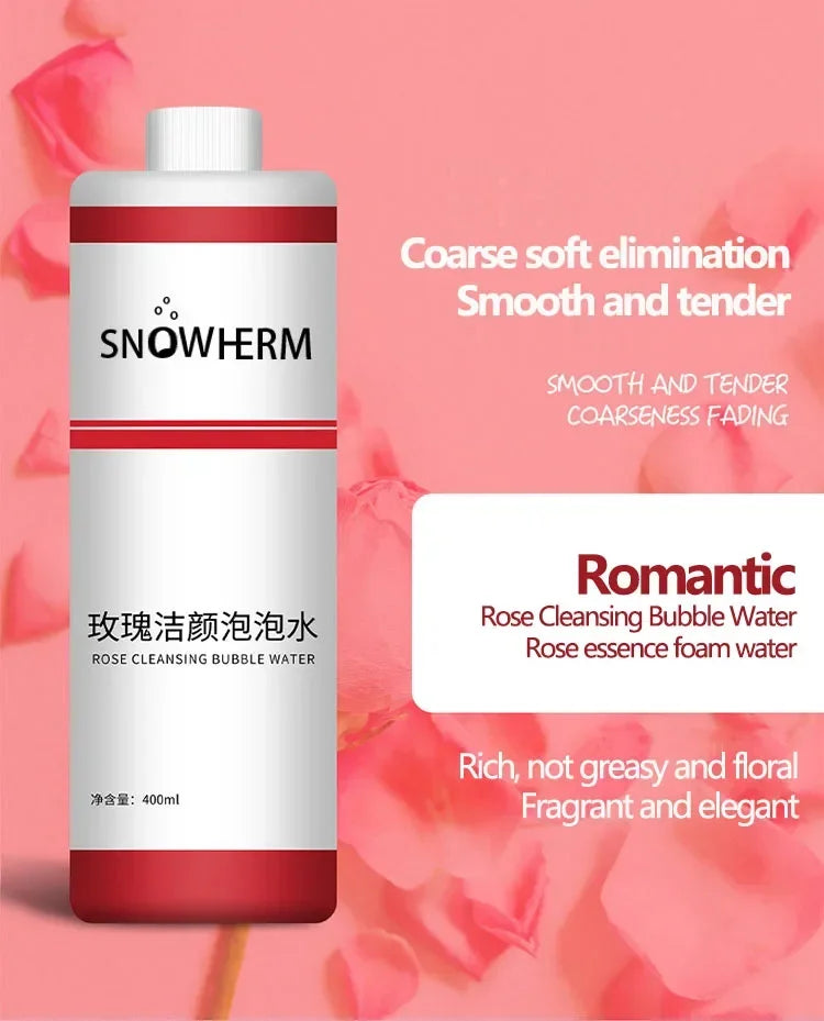 400ml Magic Oxygen cleansing Bubble Machine water For Whole Body Whitening Rejuvenating Skin Cleaning Mite Removing Essence Oasis Select rose flavor 400ml