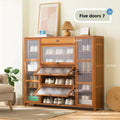 Cabinet household entrance entrance entrance cabinet small apartment explosion balcony storage household economical shoe rack Oasis Select High 135 five doors