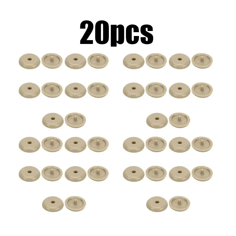 5/10/20pcs Car Parts Auto Safety Seat Belt Black Plastic Stopper Pitch Limit Buckle Clip Retainer Retainer Seatbelt Stop Button Oasis Select 20pcs Beige