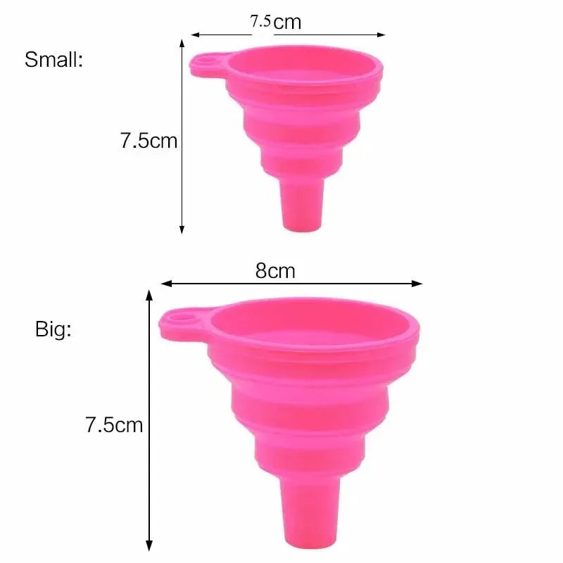 1/2pcs Engine Funnel Car Universal Silicone Liquid Funnel Detergent Replacement Portable Car Engine Gasoline Replacement Funnel Oasis Select
