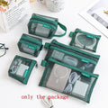 6Pcs Transparent Mesh 3D Card Organizer Pouches Portable Coin And Miscellaneous Storage Bags Travel Cosmetic Bag Oasis Select A1