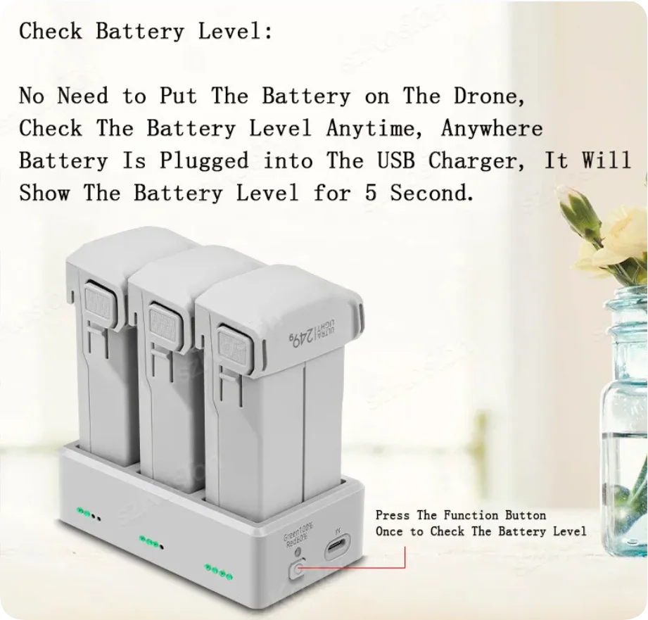 DJI Mini 3/4/5 Pro 3-Way Charging Hub | Battery Butler