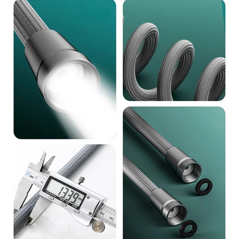 Shower Head Hose High Quality 1.5m/ 2m G1/2 Flexible Bathroom Pipe Water Head Shower Head Pipe Tool Bathroom Shower Accessories Oasis Select